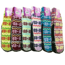 Snowflake malha sapatos piso interior Socks Anti-Slip